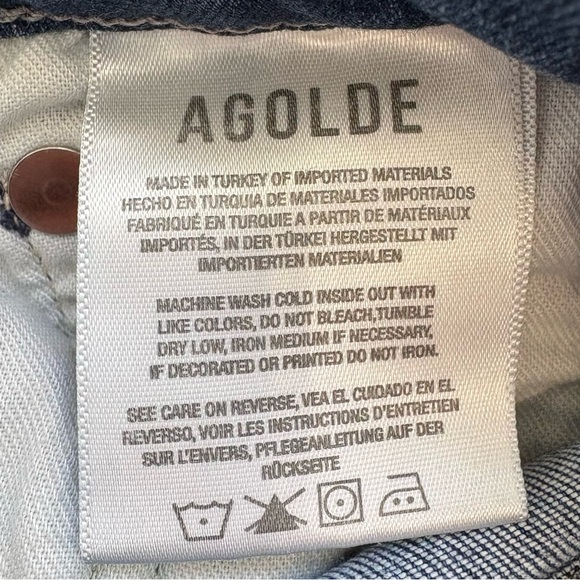 AGOLDE Jeans Sophie High Rise Cropped Raw Hem Skinny Size 26 - Picture 4 of 12